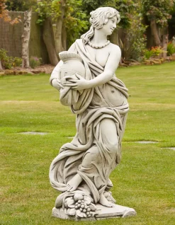 Statues & Sculptures Roman-Roman Gladiator & Goddess Stone Garden Statues