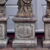 Statues & Sculptures Plinths & Pedestals-Roman Square Column Stone Garden Pedestal
