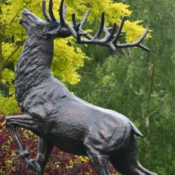 Statues & Sculptures Stags & Deers-Royal Deer 213cm Bronze Metal Garden Statue