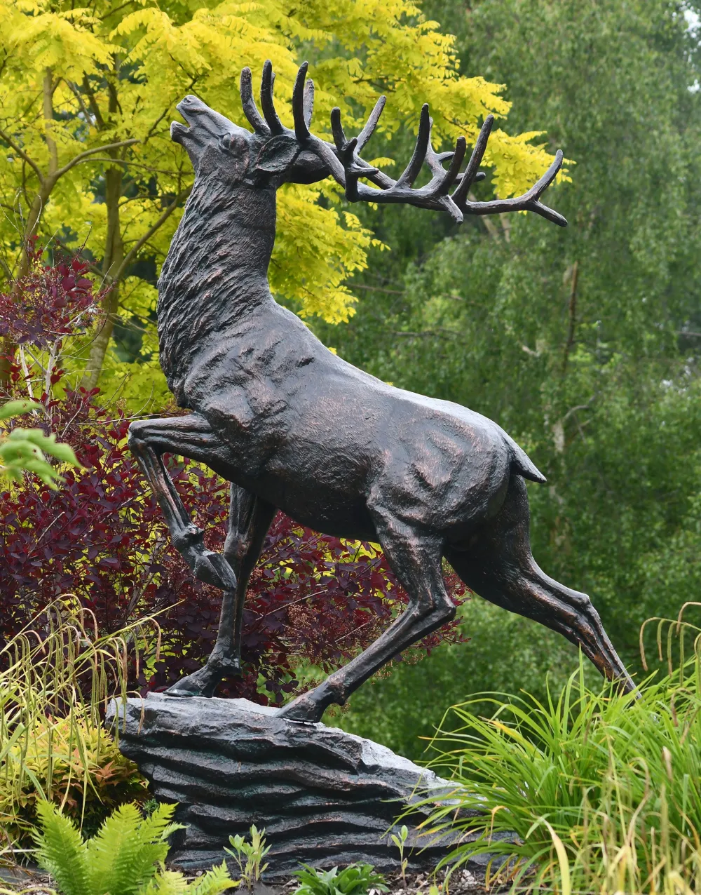 Statues & Sculptures Stags & Deers-Royal Deer 213cm Bronze Metal Garden Statue