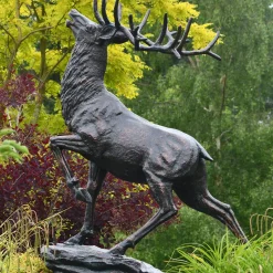Statues & Sculptures Stags & Deers-Royal Deer 213cm Bronze Metal Garden Statue