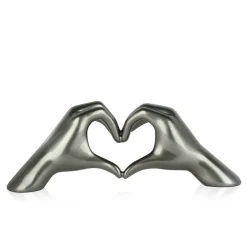 Statues & Sculptures Table Top|Contemporary-Sacred Love 15cm Anthracite Resin Indoor Sculpture