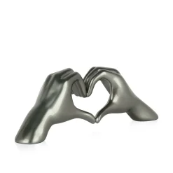 Statues & Sculptures Table Top|Contemporary-Sacred Love 15cm Anthracite Resin Indoor Sculpture