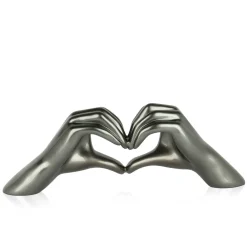 Statues & Sculptures Table Top|Contemporary-Sacred Love 15cm Anthracite Resin Indoor Sculpture