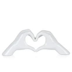 Statues & Sculptures Table Top|Contemporary-Sacred Love 15cm White Resin Indoor Sculpture