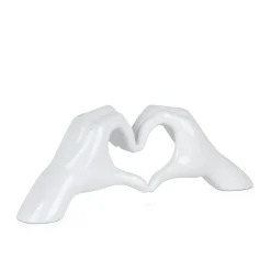 Statues & Sculptures Table Top|Contemporary-Sacred Love 15cm White Resin Indoor Sculpture