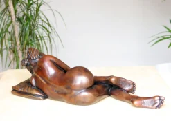 Statues & Sculptures Figurative|Table Top-Sanctuary of Sleep Figurine Bronze Indoor Sculpture