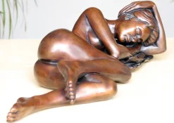 Statues & Sculptures Figurative|Table Top-Sanctuary of Sleep Figurine Bronze Indoor Sculpture