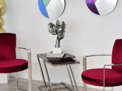 Statues & Sculptures Figurative|Table Top-Secret Kiss 50cm Anthracite Resin Indoor Sculpture