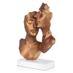 Statues & Sculptures Figurative|Table Top-Secret Lovers 57cm Bronze Resin Indoor Sculpture