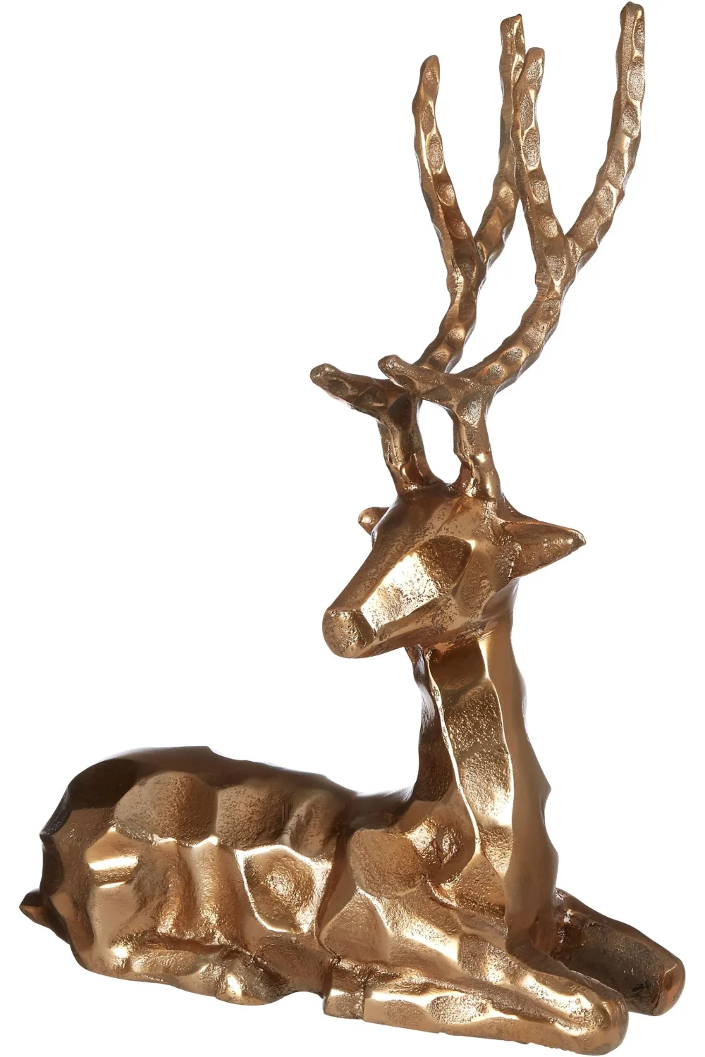 Statues & Sculptures Table Top|Animals-Serene Stag 38cm Bronze Metal Indoor Statue