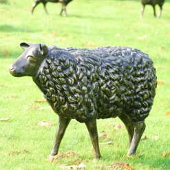 Statues & Sculptures Farm-Sheep Life-Size Bronze Metal Garden Statue