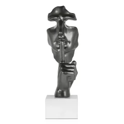Statues & Sculptures Figurative|Table Top-Silent Warrior 48cm Anthracite Resin Indoor Sculpture