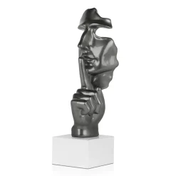 Statues & Sculptures Figurative|Table Top-Silent Warrior 48cm Anthracite Resin Indoor Sculpture