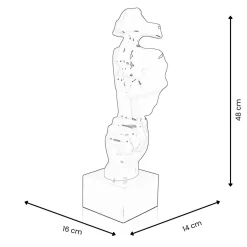 Statues & Sculptures Figurative|Table Top-Silent Warrior 48cm Anthracite Resin Indoor Sculpture