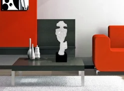 Statues & Sculptures Figurative|Table Top-Silent Warrior 48cm White Resin Indoor Sculpture