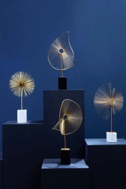 Statues & Sculptures Table Top|Abstract-Solar Flare 66cm Gold Metal Indoor Sculpture