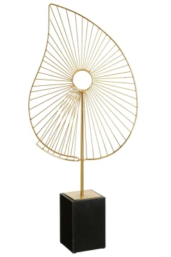 Statues & Sculptures Table Top|Abstract-Solar Interlace 70cm Gold Metal Indoor Sculpture
