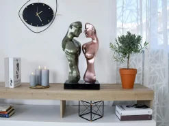 Statues & Sculptures Figurative|Table Top-Soul Reflection 60cm Anthracite Resin Indoor Sculpture