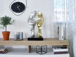 Statues & Sculptures Figurative|Table Top-Soul Reflection 60cm Silver Resin Indoor Sculpture