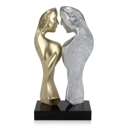 Statues & Sculptures Figurative|Table Top-Soul Reflection 60cm Silver Resin Indoor Sculpture