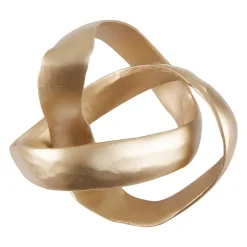 Statues & Sculptures Table Top|Abstract-Spiral Elegance 16cm Gold Metal Indoor Sculpture