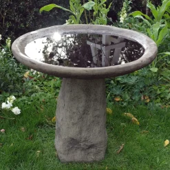 Statues & Sculptures Bird Baths-Staddle Design Stone Garden Birdbath