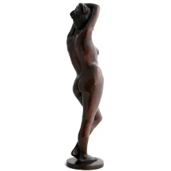Statues & Sculptures Figurative|Table Top-Standing Woman Bronze Indoor Sculpture