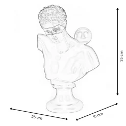 Statues & Sculptures Figurative|Table Top-Stealth Titan 35cm Black Resin Indoor Sculpture