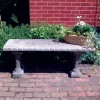 Statues & Sculptures Stone Benches-Straight Pattern Top Stone Garden Bench