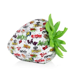 Statues & Sculptures Table Top|Contemporary-Strawberry Pop 31cm Comic Art Resin Indoor Sculpture