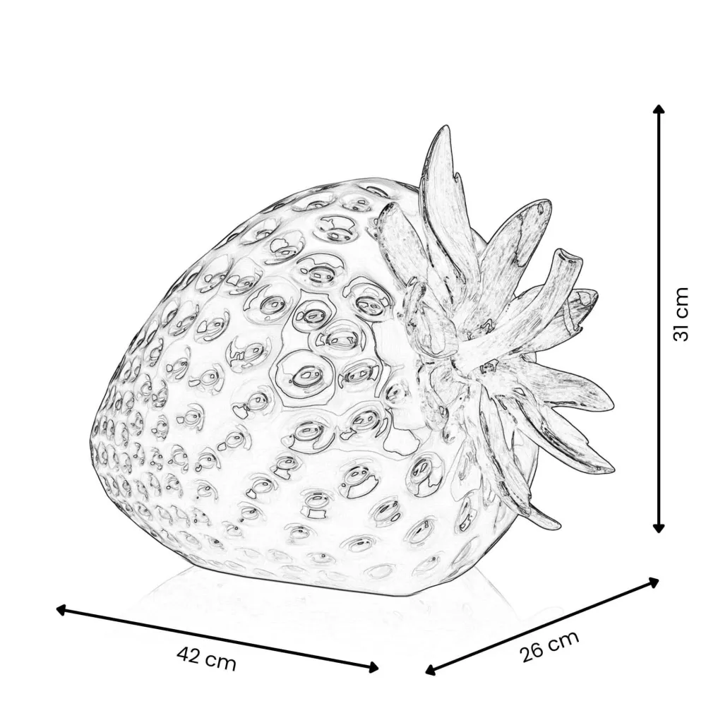 Statues & Sculptures Table Top|Contemporary-Strawberry Pop 31cm Comic Art Resin Indoor Sculpture