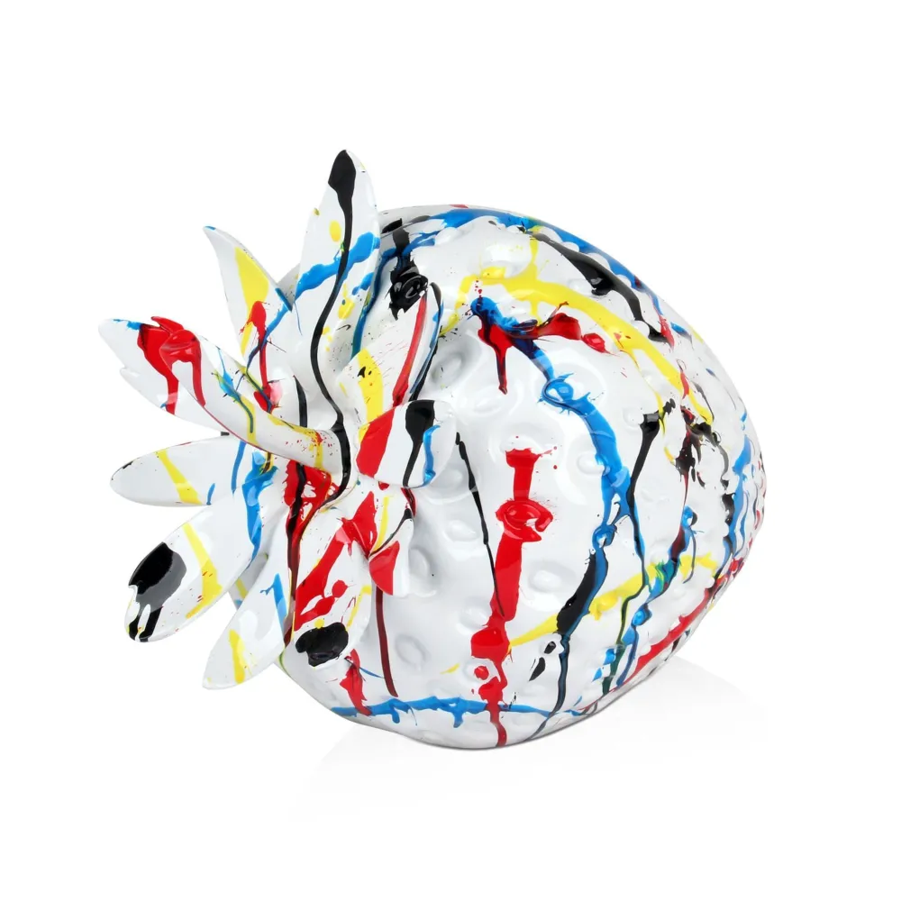 Statues & Sculptures Table Top|Contemporary-Strawberry Pop 31cm Multicolour Resin Indoor Sculpture