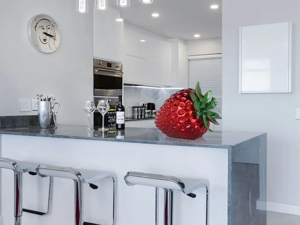 Statues & Sculptures Table Top|Contemporary-Strawberry Pop 31cm Red Resin Indoor Sculpture