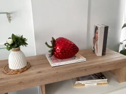 Statues & Sculptures Table Top|Contemporary-Strawberry Pop 24cm Red Resin Indoor Sculpture