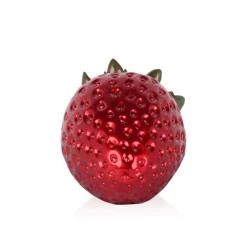 Statues & Sculptures Table Top|Contemporary-Strawberry Pop 24cm Red Resin Indoor Sculpture