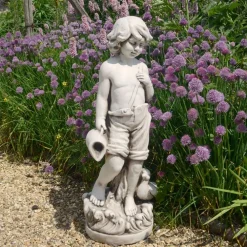 Statues & Sculptures Children-Summer Love Boy & Girl Stone Resin Garden Statues