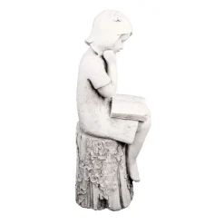 Statues & Sculptures Children-Summer Reading Girl 86cm Stone Resin Garden Statue