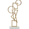 Statues & Sculptures Table Top|Abstract-Symbol Ascent 47cm Gold Metal Indoor Sculpture