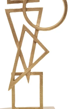 Statues & Sculptures Table Top|Abstract-Symbol Ascent 47cm Gold Metal Indoor Sculpture