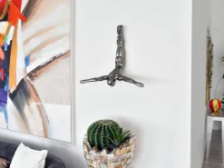 Statues & Sculptures Figurative|Wall Art-The Diver 55cm Anthracite Resin Wall Sculpture