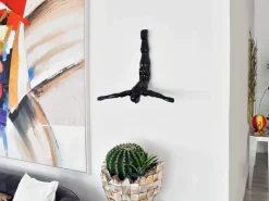 Statues & Sculptures Figurative|Wall Art-The Diver 55cm Black Resin Wall Sculpture