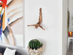 Statues & Sculptures Figurative|Wall Art-The Diver 55cm Bronze Resin Wall Sculpture
