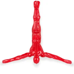 Statues & Sculptures Figurative|Wall Art-The Diver 55cm Red Resin Wall Sculpture