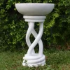 Statues & Sculptures Bird Baths-Thirlmere Modern Marble Resin Garden Birdbath