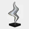 Statues & Sculptures Giant|Floor Standing-Tornado 195cm Silver Metal Garden Sculpture v2