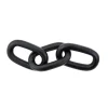 Statues & Sculptures Table Top|Contemporary-Triple Link 5cm Black Metal Indoor Sculpture