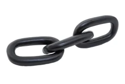 Statues & Sculptures Table Top|Contemporary-Triple Link 5cm Black Metal Indoor Sculpture