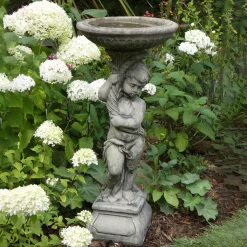 Statues & Sculptures Bird Baths-Urchin Design Stone Garden Bird Bath