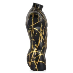 Statues & Sculptures Figurative|Table Top-Valiant Torso 50cm Black Resin Indoor Sculpture